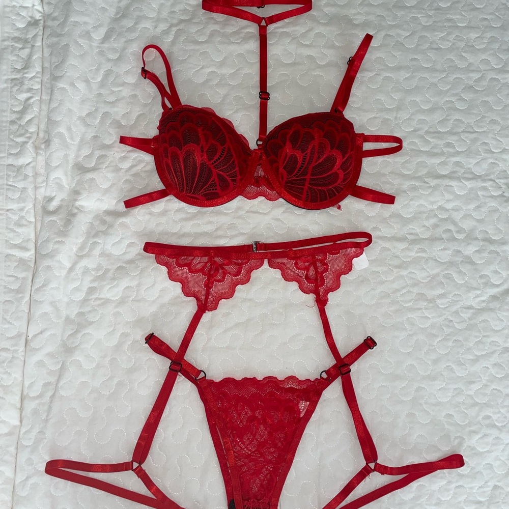 Red Lace lingerie set